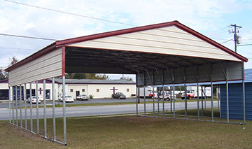 Boxed eave carports available in any size to fit any of your needs