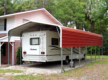 RV carport kits from EZCarports are a great way to keep your RVs and travel vehicles out of the elements.